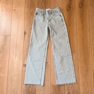 Hollister High-Rise Baggy Jeans Light Blue Size 0R/25R NWOT